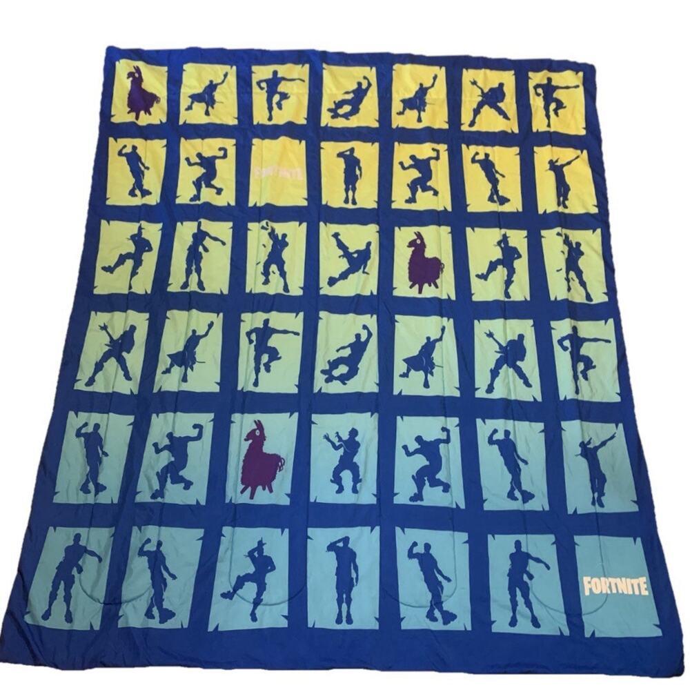 Fortnite Boogie Down Emote Full/ Queen (72 x 86) Comforter Reversible Ombre